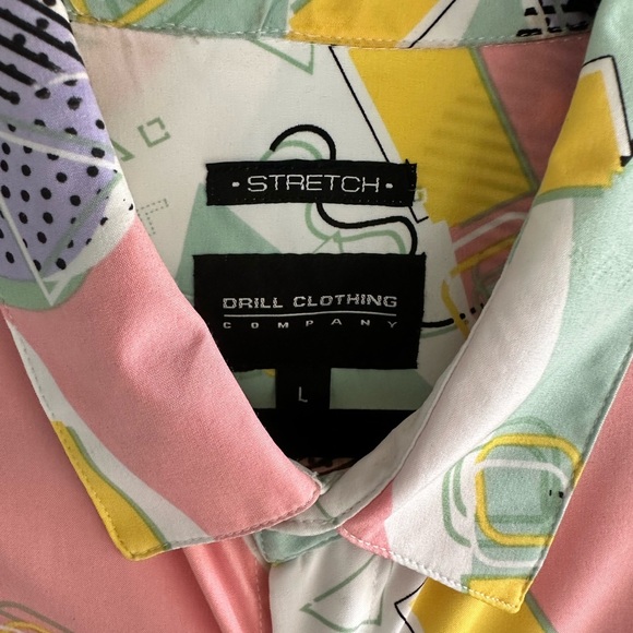 Colorful Geometric Short Sleeve Shirt - Picture 2 of 4